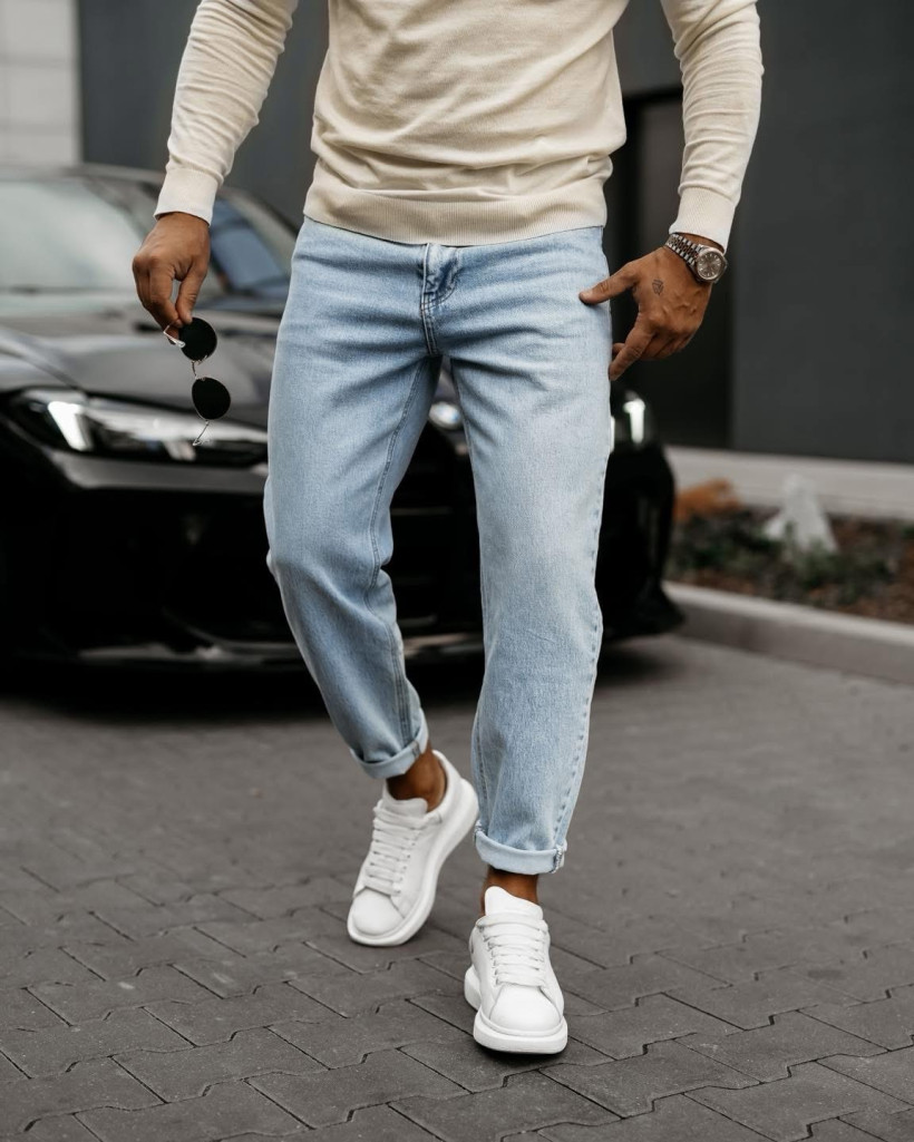 spodnie męskie RAVIS niebieskie