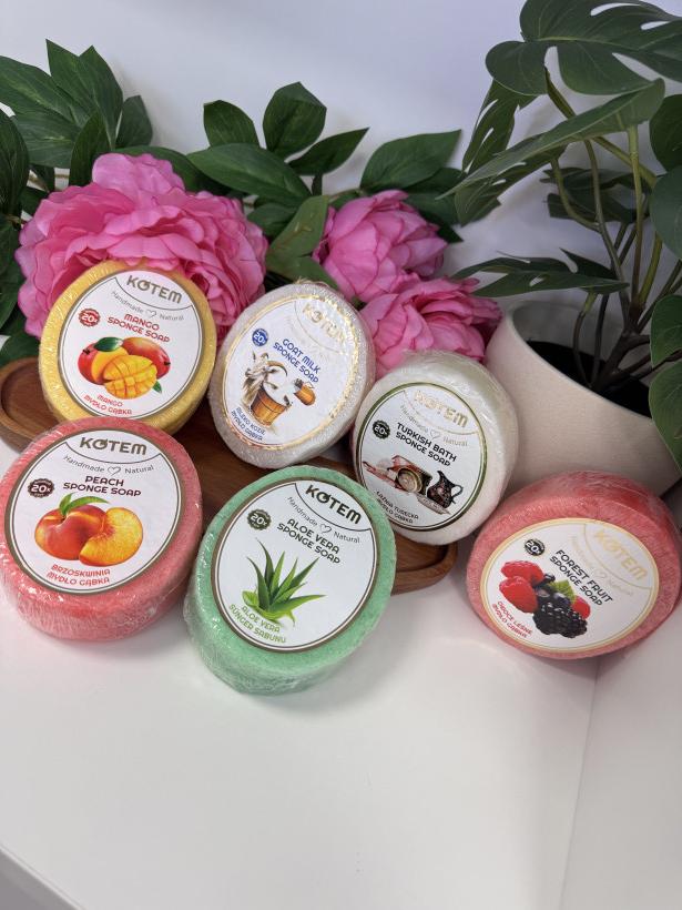 Kotem mydło w gąbce 12885