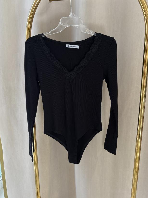 GB BODY PRĄŻEK KORONKA CZARNE