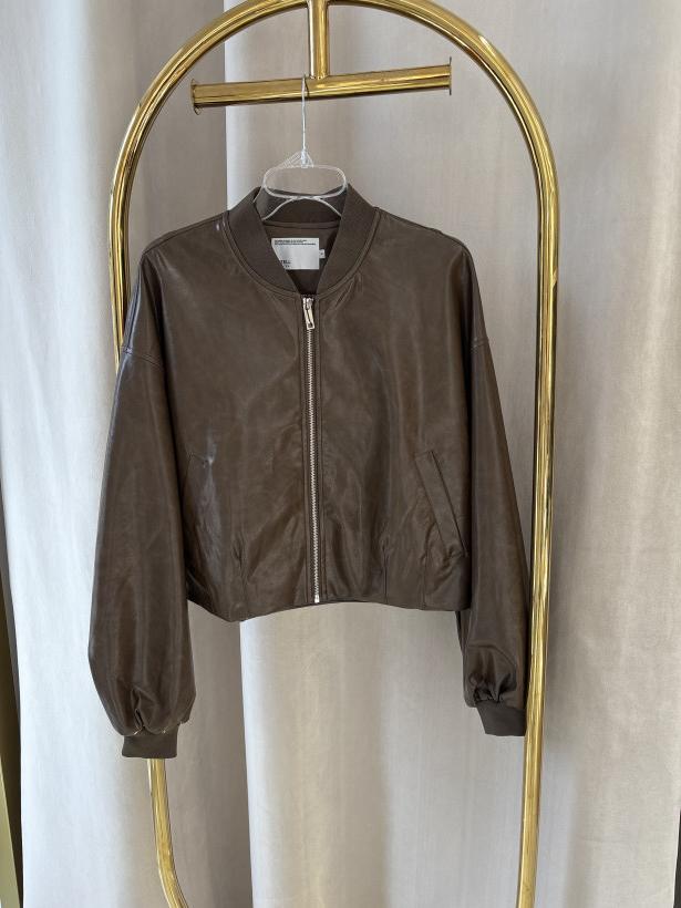 KZ KURTKA BOMBERKA CZEKOLADA BŁYSK