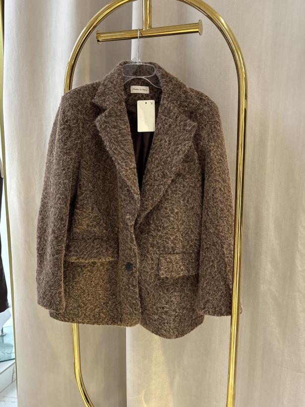 ITALY ŻAKIETO PŁASZCZ MOKKA FILC