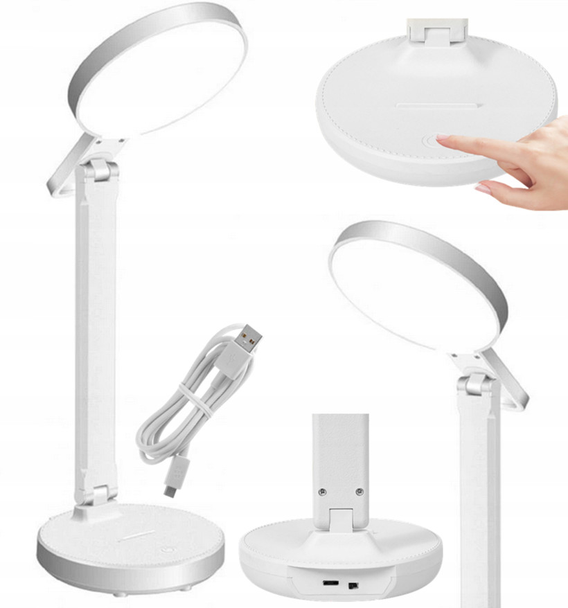 Lampka biurkowa LED z panelem dotykowym i akumulatorem