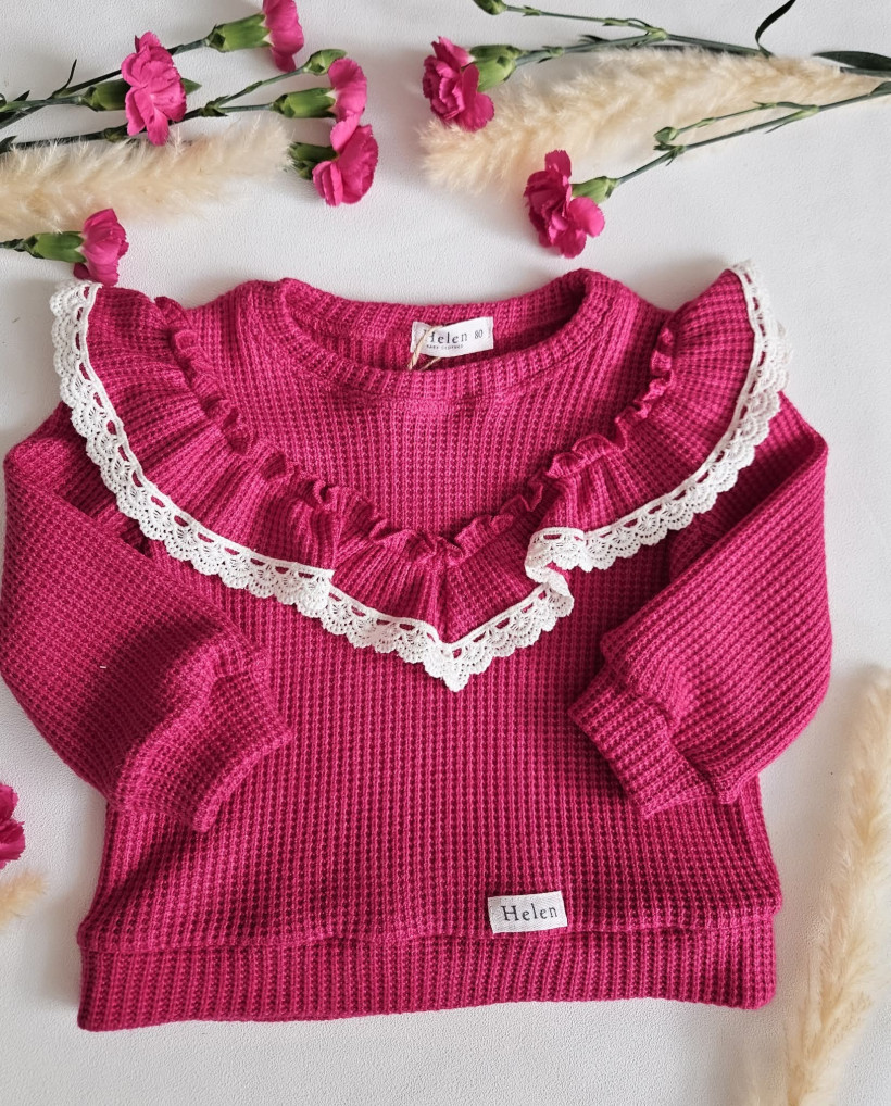 SWETEREK MALINA DZIANINA WAFELKOWA HELEN