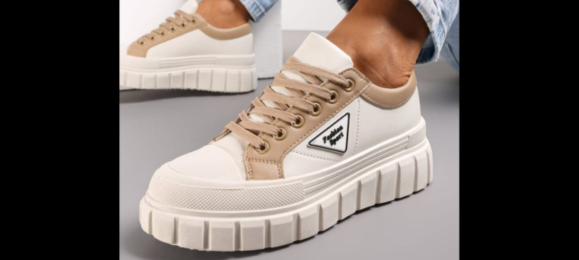 Trampki nowe damskie buty 39 beżowe 