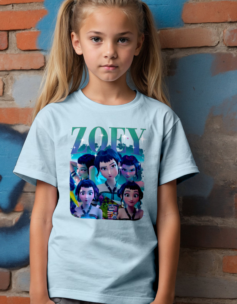 ZA T-shirt BŁĘKIT - Zoey