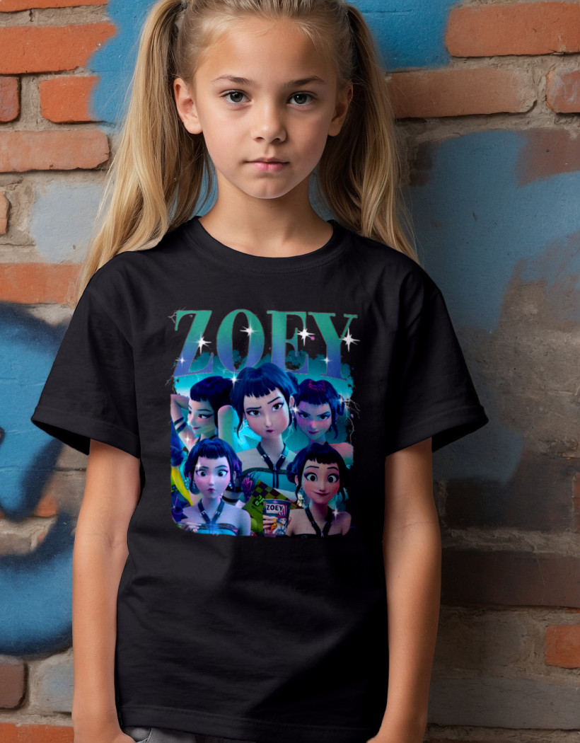 ZA T-shirt CZARNY - Zoey