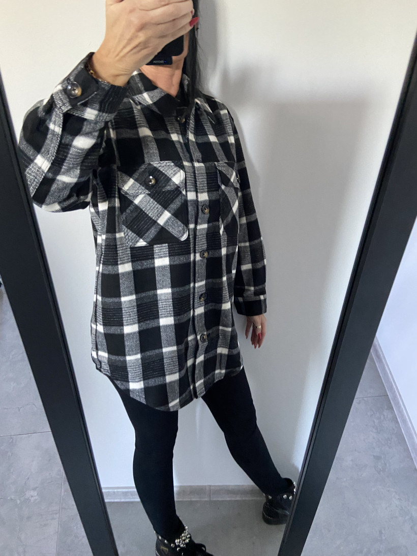 Koszula 134 oversize w kratę