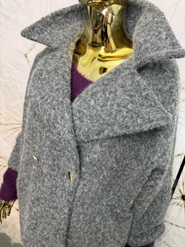 Płaszczyk przejściowy wełniany (melanż) Minouu