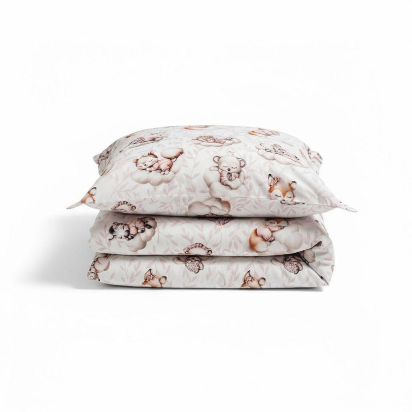 POŚCIEL DZIEWCZYNKA AURI&ROZI (BEZ WYPEŁNIENIA) PODUSZKA 40X60 CM, KOŁDRA 100X135 CM