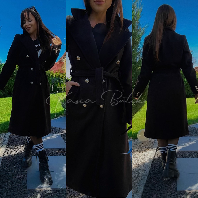Płaszcz Elegancki Marina Czarny