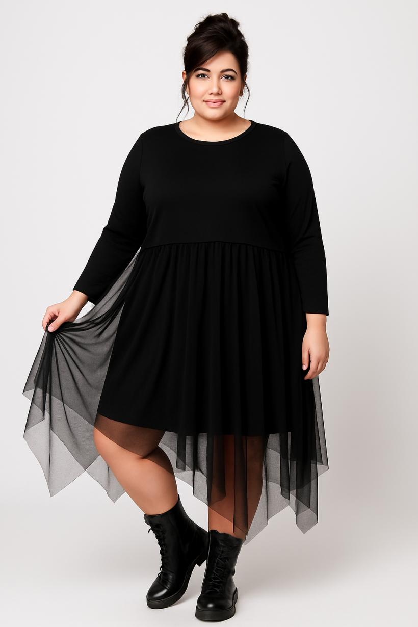 Sukienka siateczka Plus Size