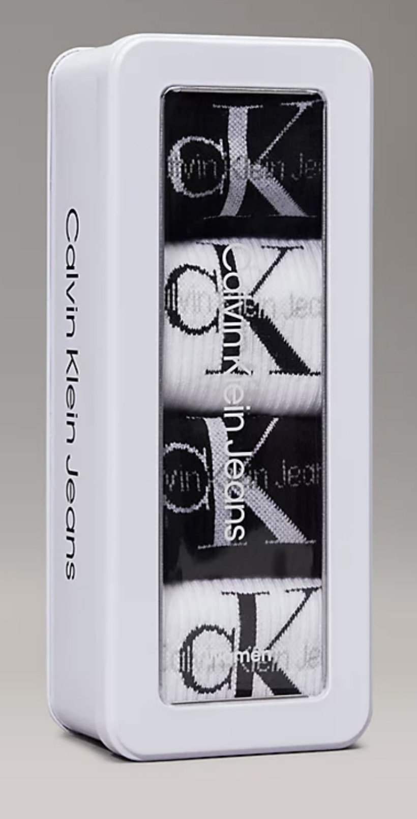 Skarpetki Calvin Klein Sock 701235384 001 801 4pack czarne+białe One Size