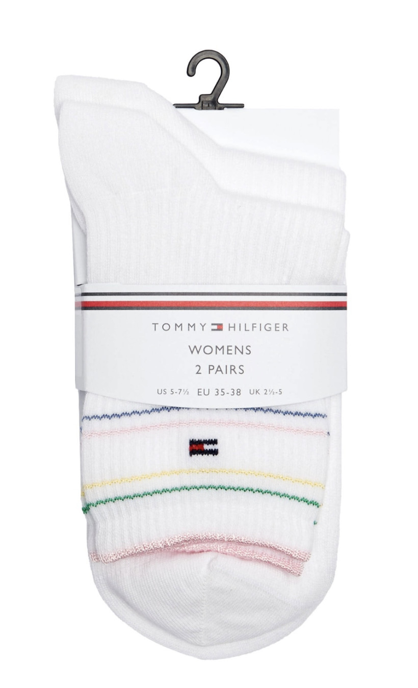 Skarpetki Tommy Hilfiger 701232614 001 801 2 białe pack 35/38