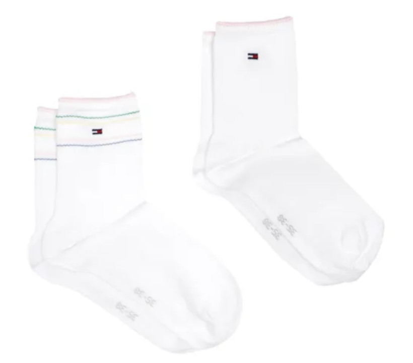 Skarpetki Tommy Hilfiger 701232614 001 802 białe 2pack 39/42