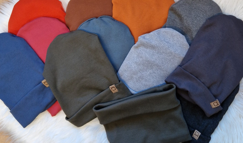 CZAPKA + KOMIN PODWÓJNY PRĄŻEK MIMI