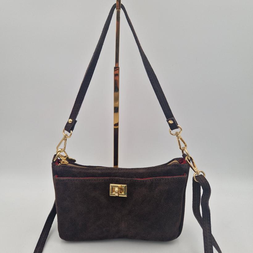 MASSIMO CONTTI TOREBKA CZEKOLADOWA ZAMSZOWA ZAMSZ NATURALNY