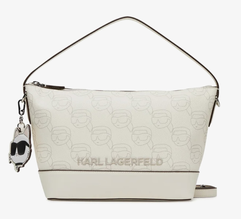 Torebka Karl Lagerfeld Ikonik Mono CC Crossbody biała