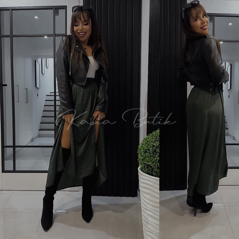 Spódniczka Midi By Mia Flies Khaki