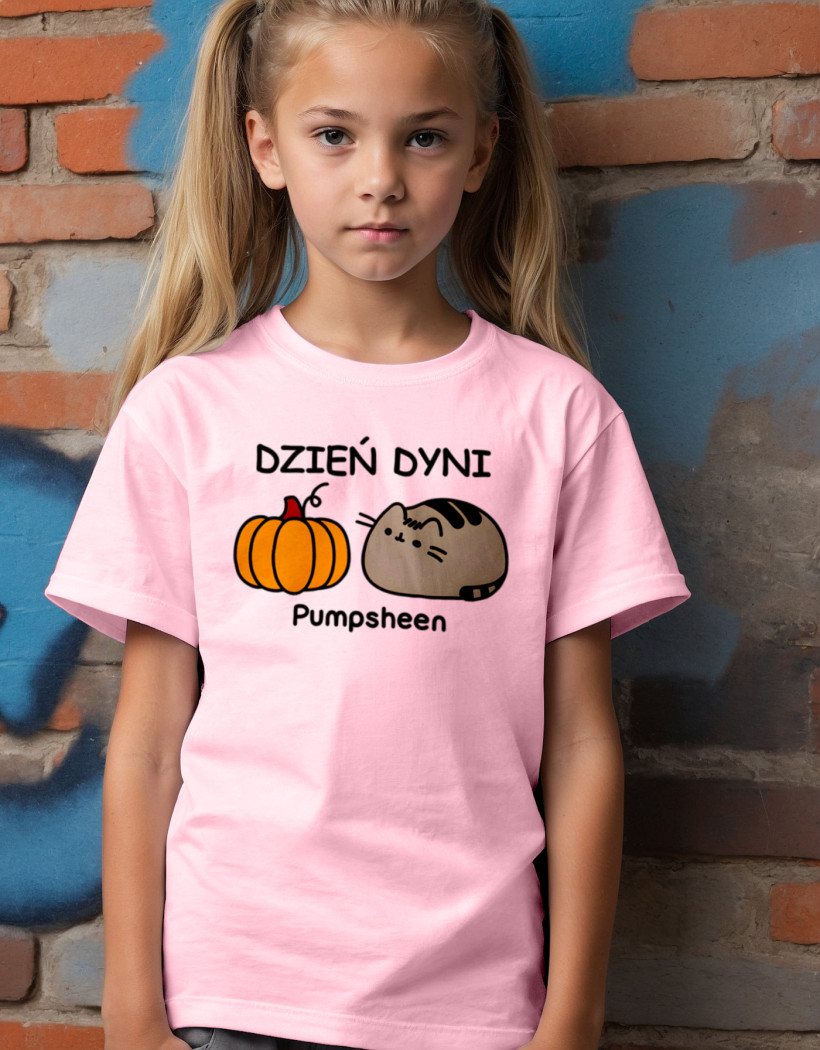 ZA T-shirt RÓŻ - Pusheen Dzień Dyni
