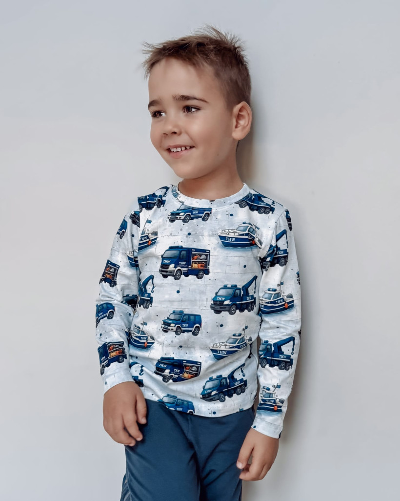 Bluzka dziecięca Byobaby Auta – Wygodna i Stylowa na Co Dzień