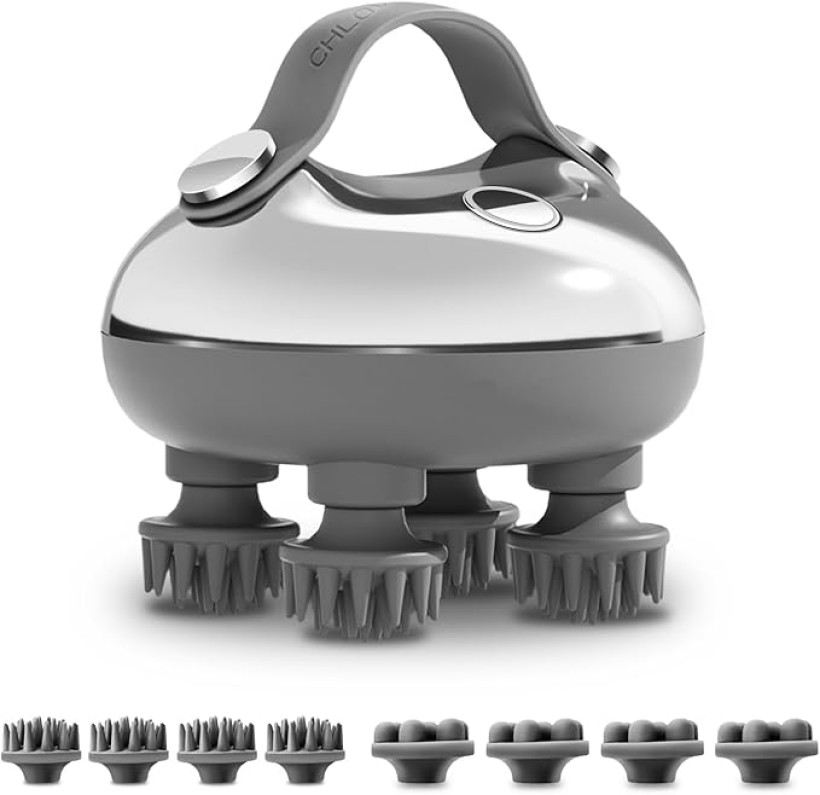 CHLOVOE Bezprzewodowy masażer głowy, elektryczny masażer głowy