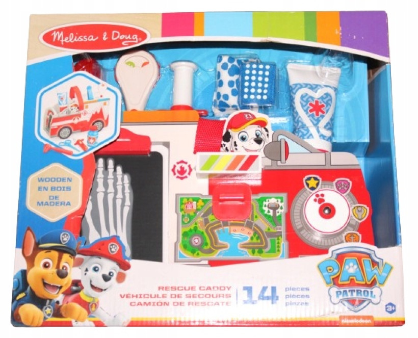 Psi Patrol Melissa and Doug KARETKA ZESTAW RATUNKOWY DREWNIANY AUTO NOWE