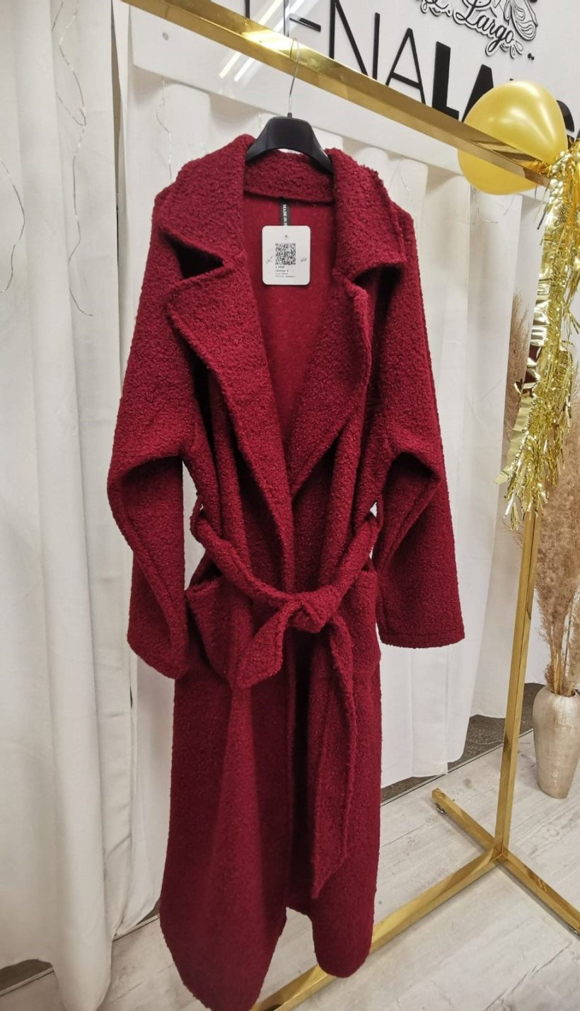 Płaszcz Mauro bukla bordo