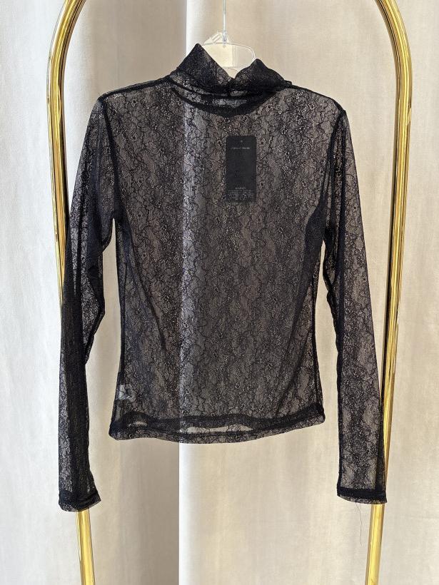 EM BLUZKA GOLF KORONKA CZARNA