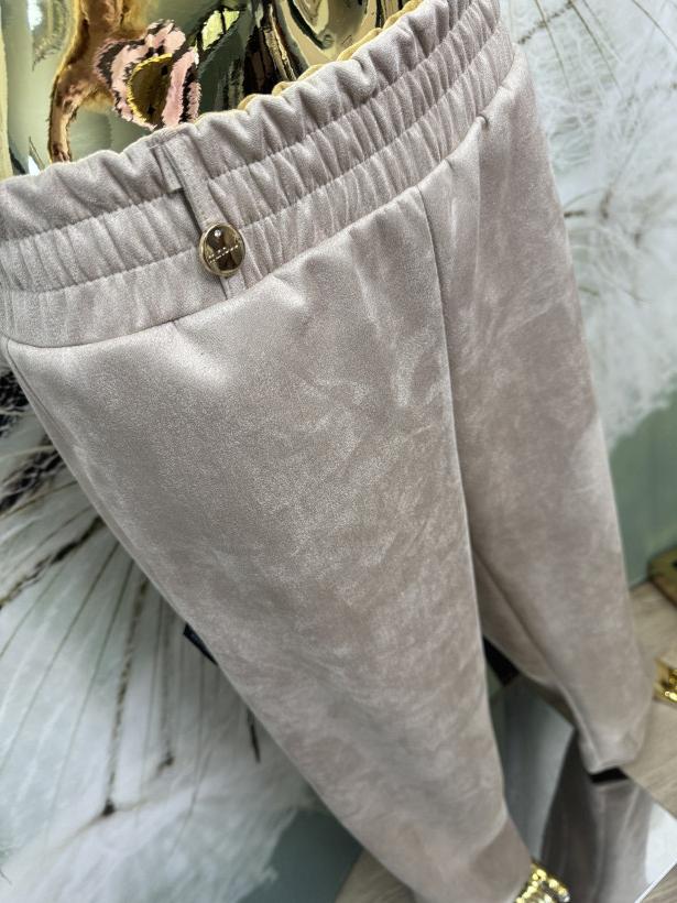 Spodnie szwedy zamszowe gładkie Minouu