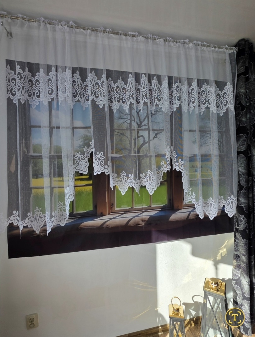 Firanka żakard 400x150cm bez prasowania 
