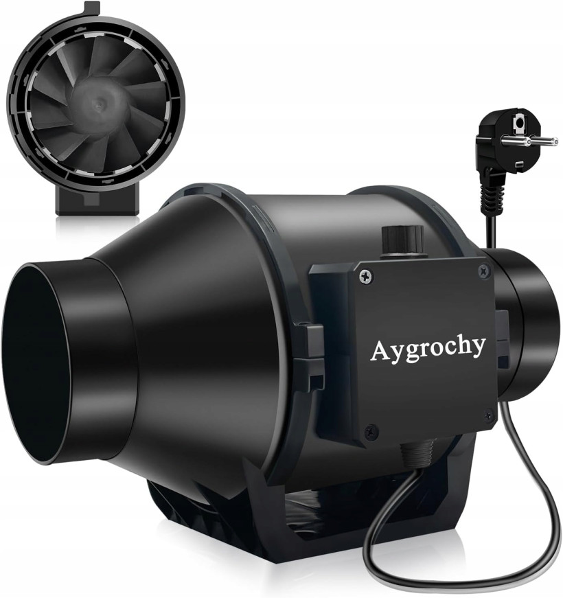 Regulowany wentylator kanałowy Aygrochy 100 mm 363 m³/h 3000 obr./min