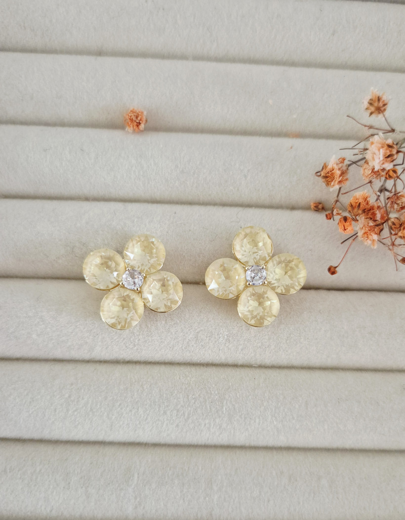 Kolczyki kwiaty żółte