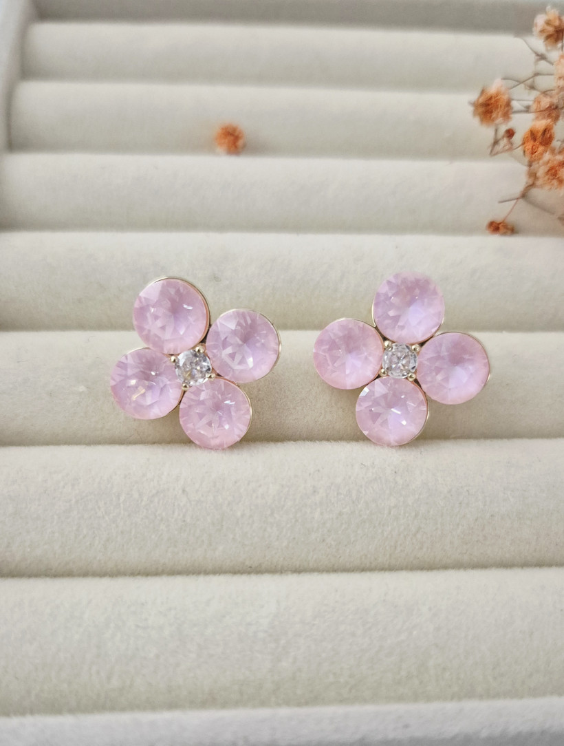 Kolczyki kwiatki koralowe