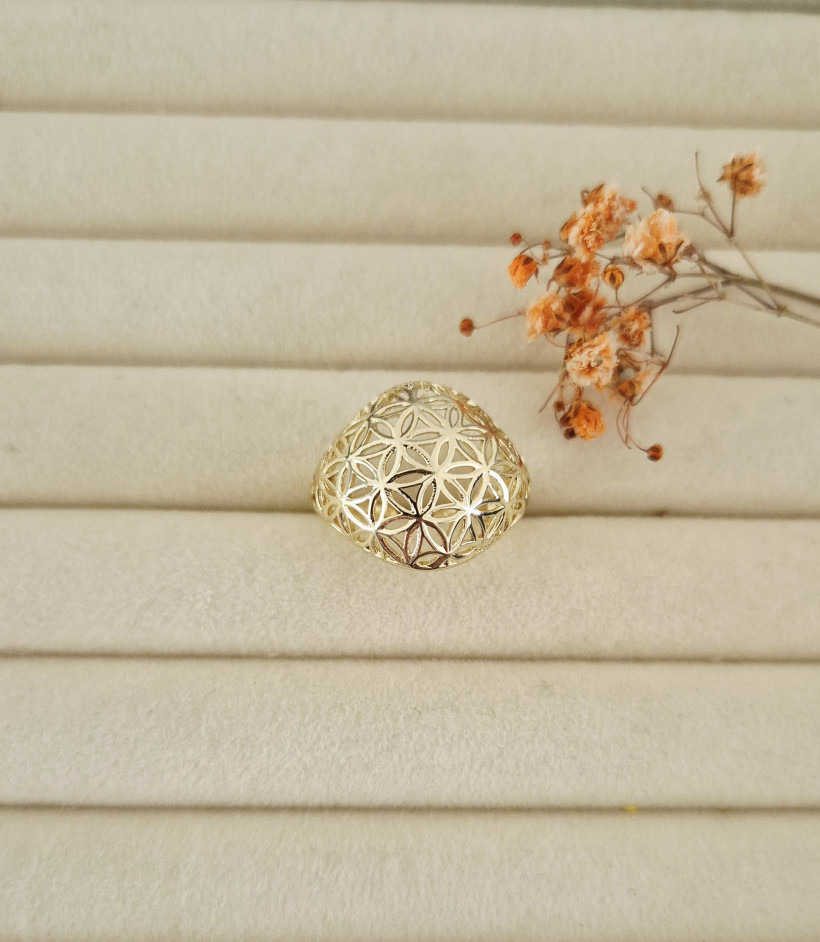 Pierscionek ażurkowy kwiatuszek 2 model regulowany