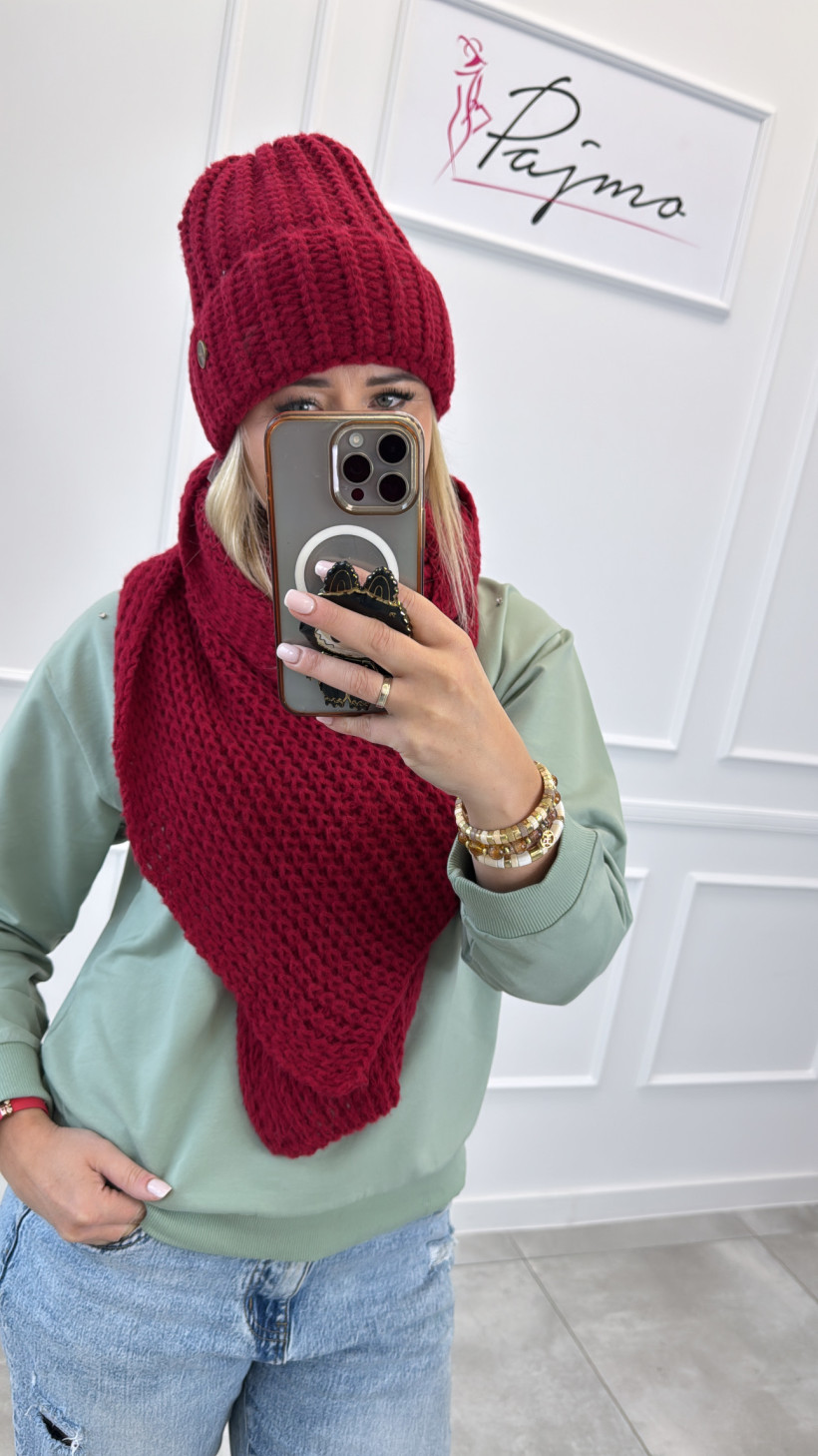 Komplet czapka z szalem 13612