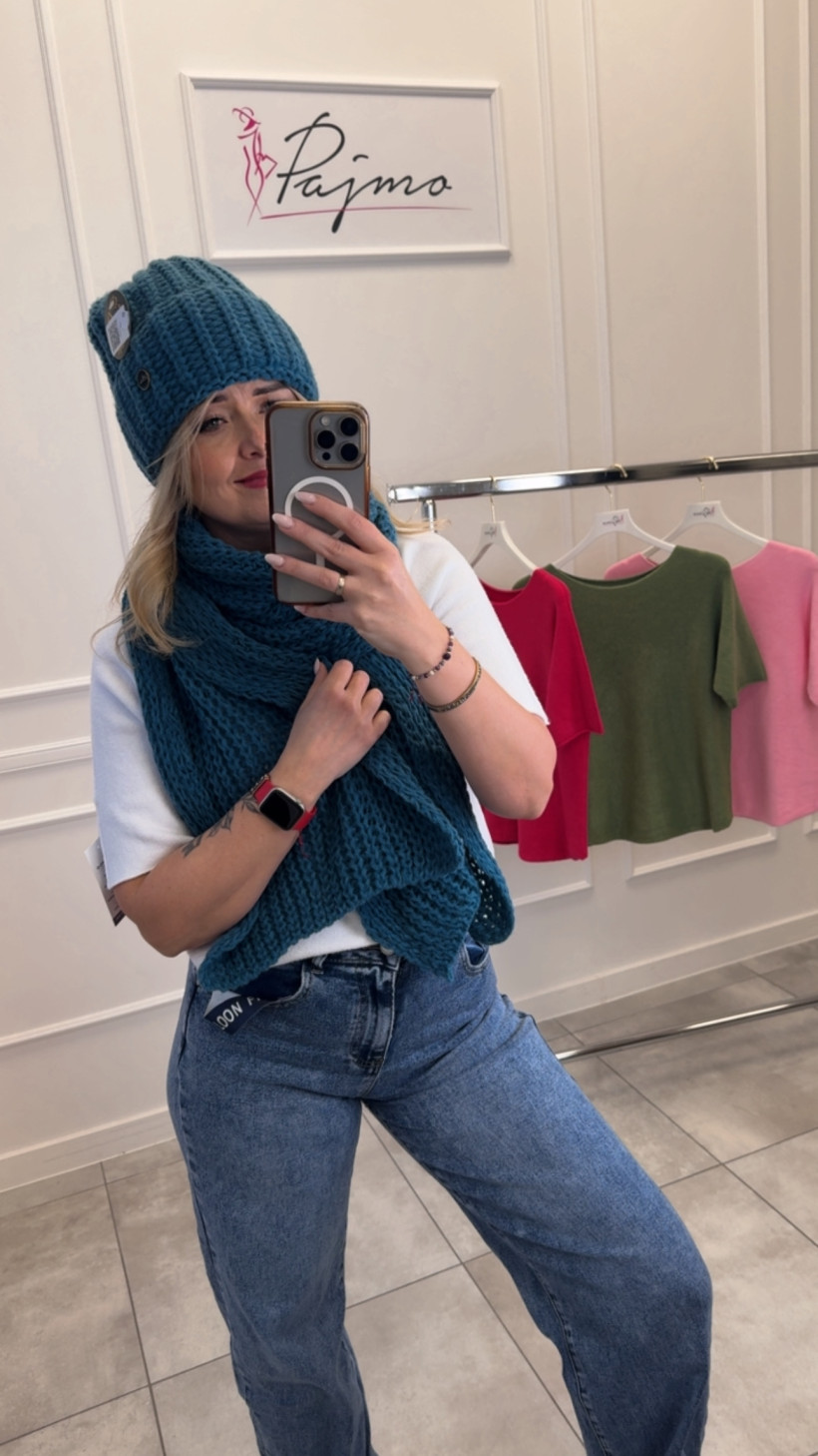 Komplet czapka z szalem 13612