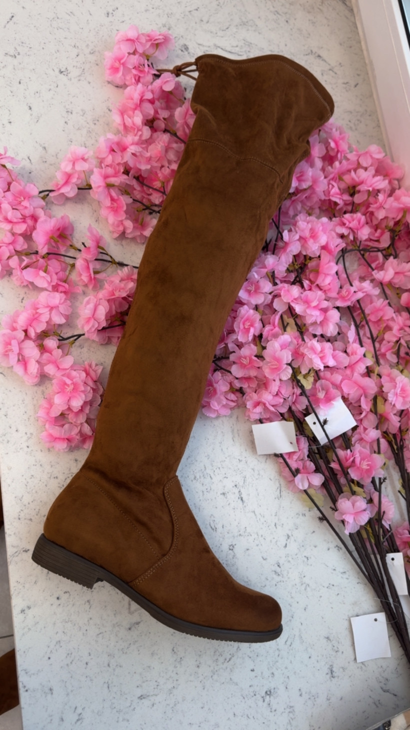 Długie kozaki karmel 13613