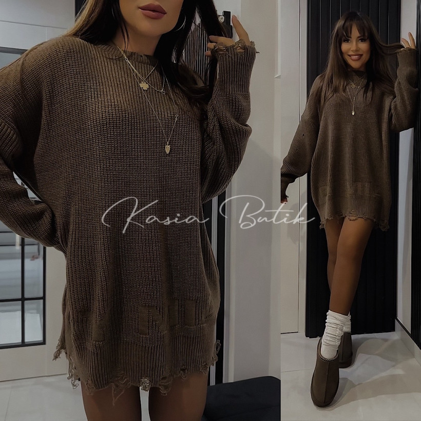 Sweter Oversize Ivy Czekoladowy