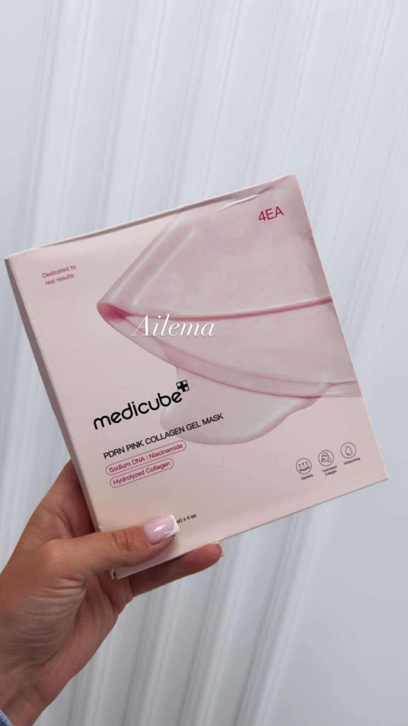 Maska żelowa kolagenowa 4pak różowa kk801