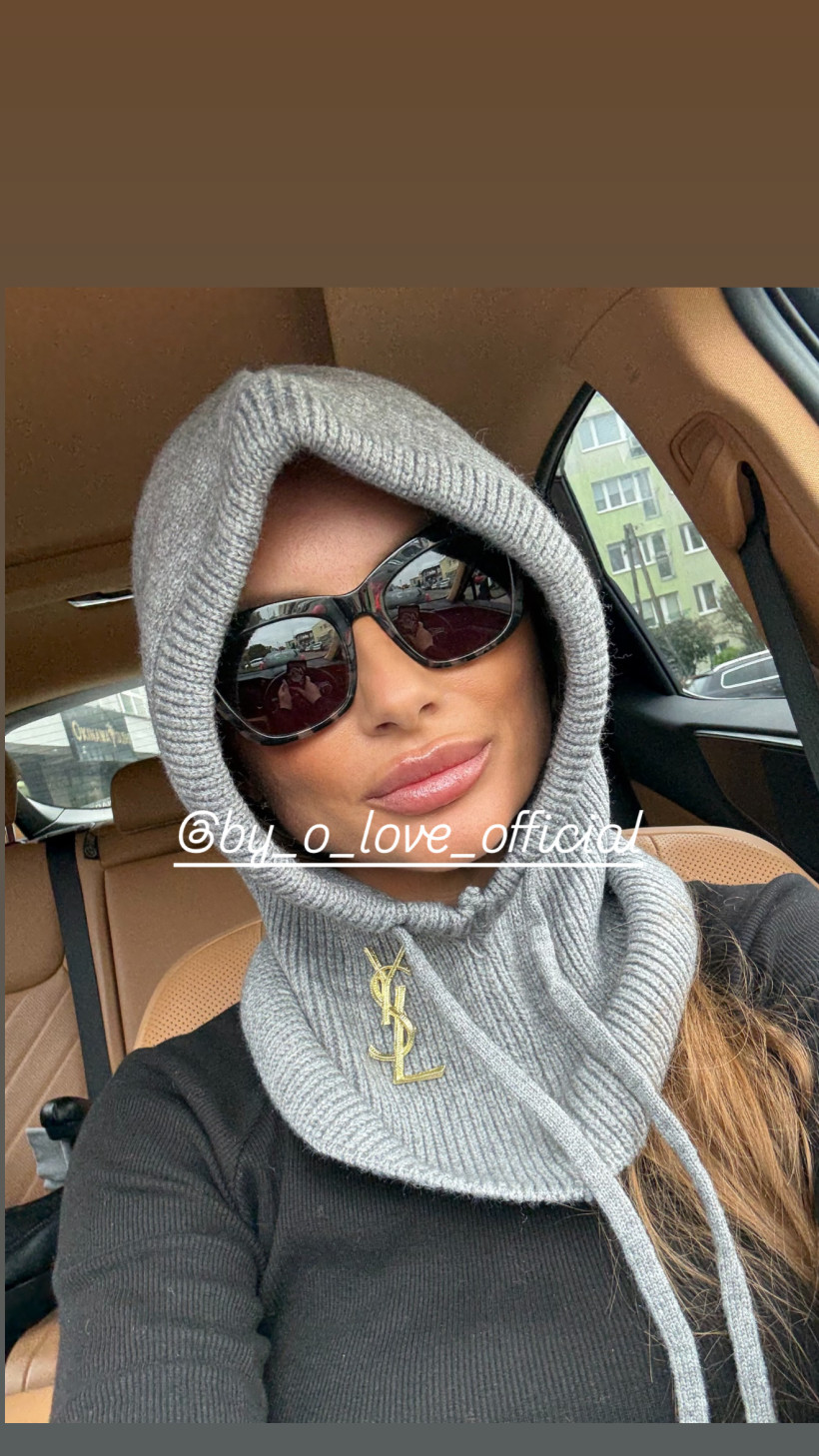 New Balaclava Winter szara Czapka Kominiarka