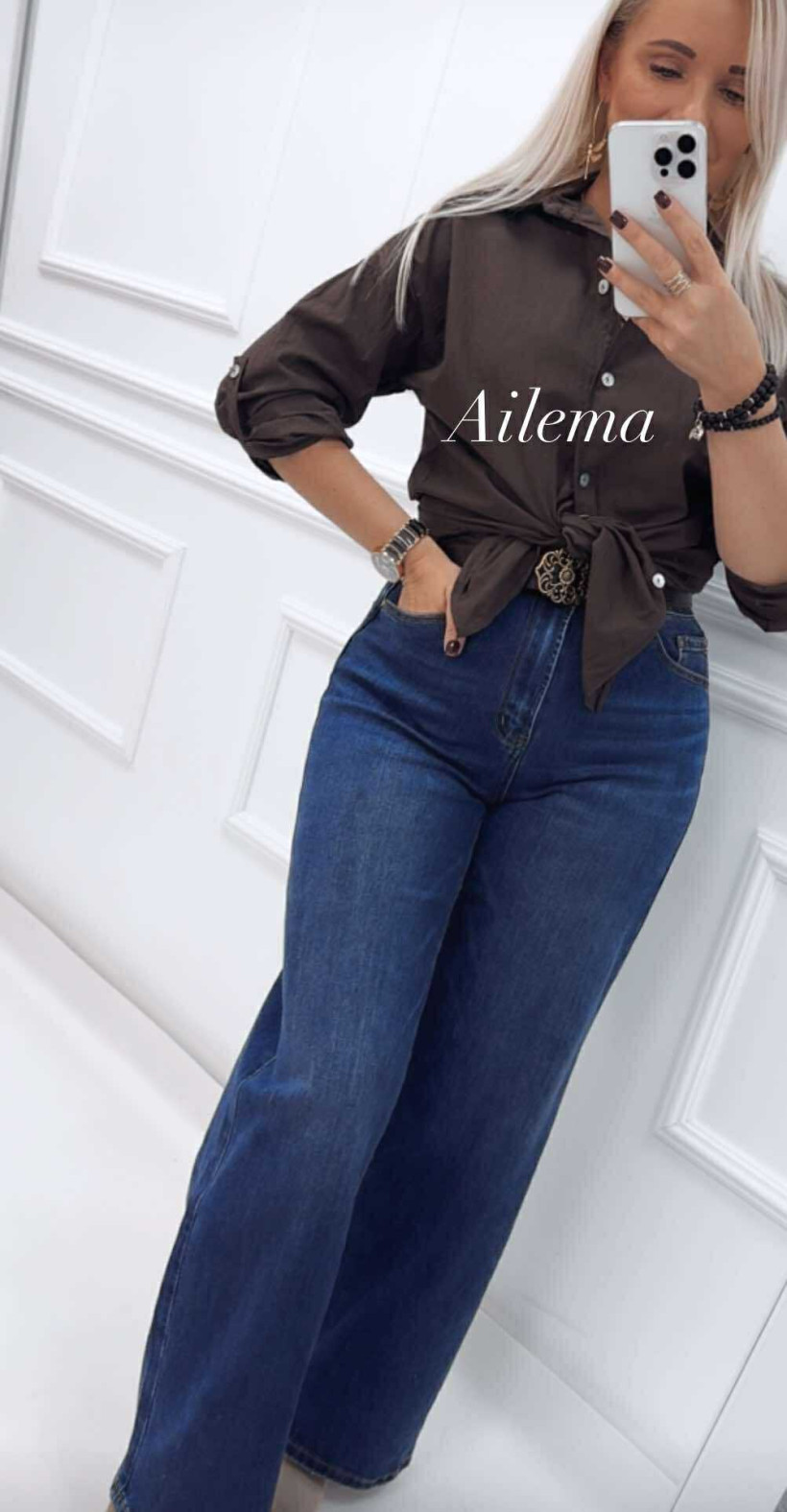 Jeansy M.Sara wide leg BQ2368-H