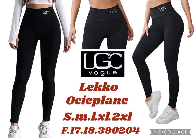 Leginsy czarne LGC