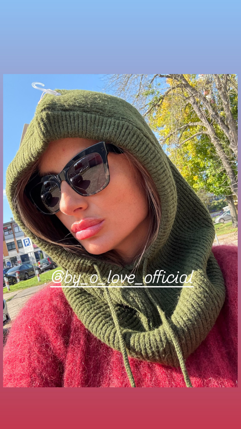 Nowa damska Balaclava Mia Oliwka czapka komin