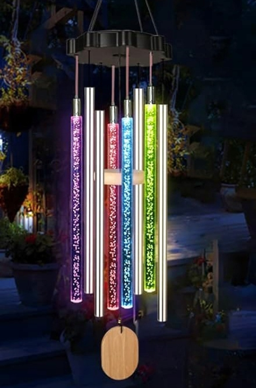 IShabao Dzwonki wietrzne do ogrodu LED solar