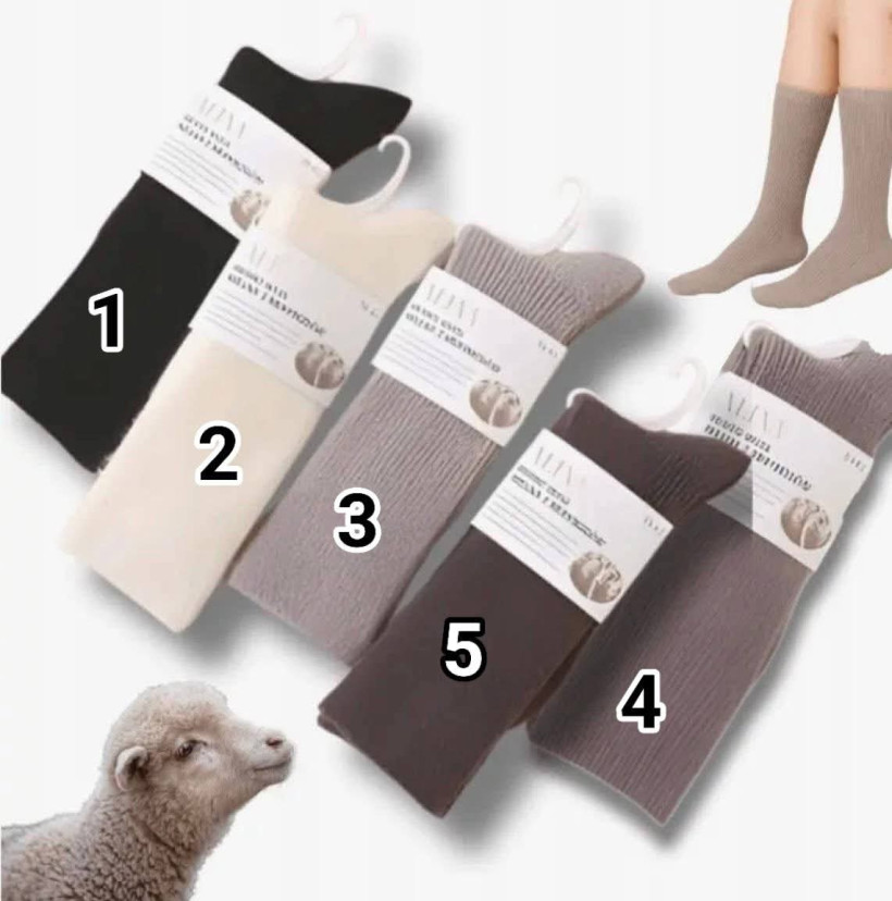 PODKOLANÓWKI Z WEŁNY MERYNOSÓW ROZMIAR 39-42