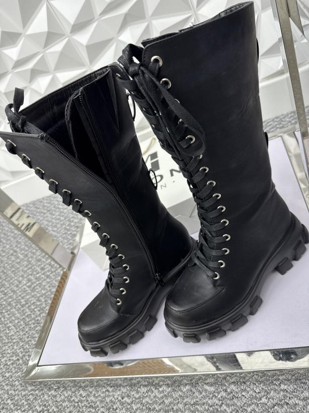 Buty Workery czarne z kieszonką (widoczne ślady kleju)