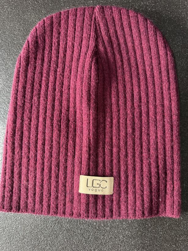 Czapka szeroki prążek, lgc - 13076 - bordo
