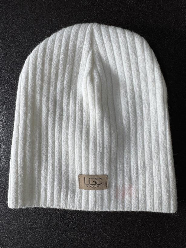 Czapka szeroki prążek, lgc - 13076 - śmietankowa