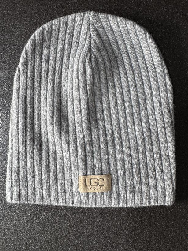 Czapka szeroki prążek, lgc - 13076 - popiel