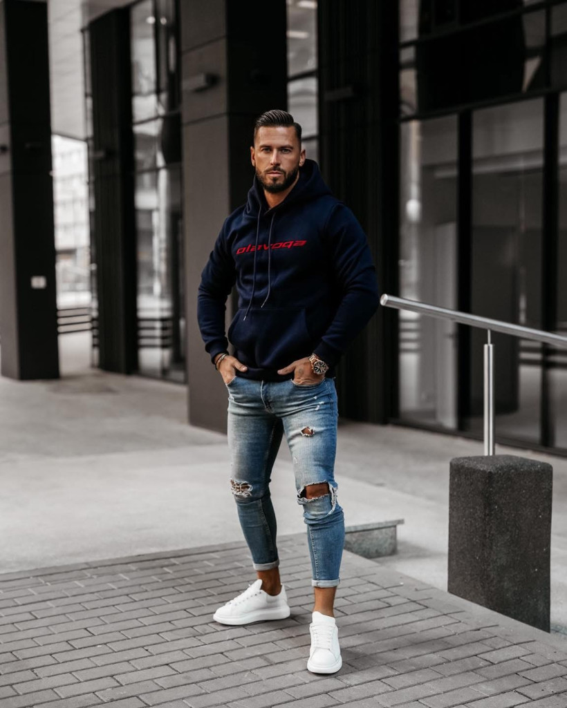 bluza męska SPRINT niebieska